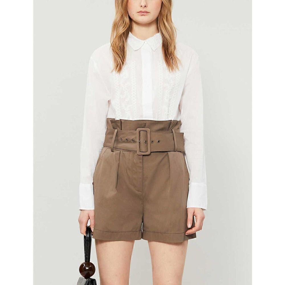 Sandro Paris Aneli Cotton Embroidered Blouse long sleeve Size 3 US 8